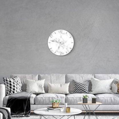 White marble wall clock - Image 2